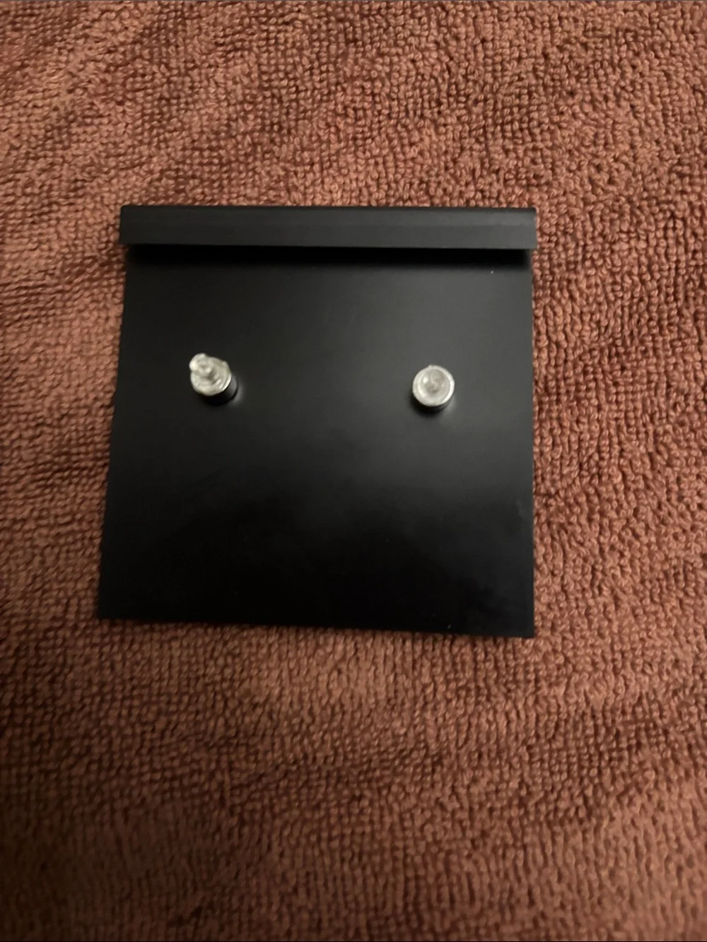Coach Silver Bow Stud Earrings - Silver Tone - Picture 2 of 3